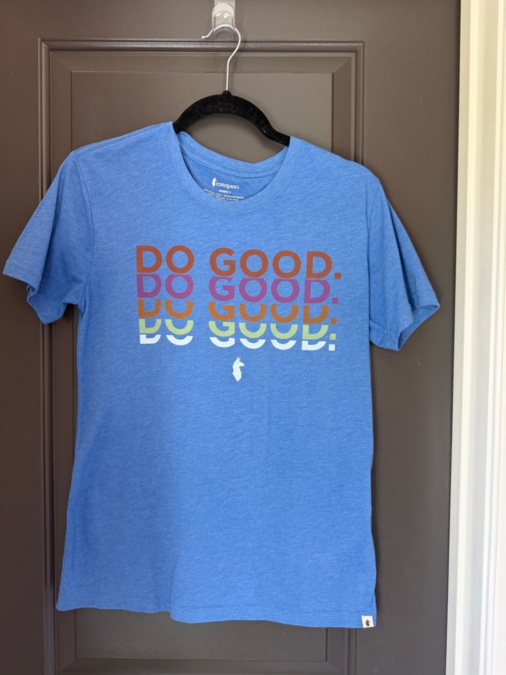 Cotopaxi Do Good Blue Graphic Tee Size S